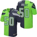 Jerseys Factory Cheap Nike Seahawks #50 K.J. Wright Steel Blue/G