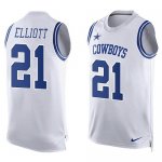 Jerseys Factory Cheap Nike Cowboys #21 Ezekiel Elliott White Men