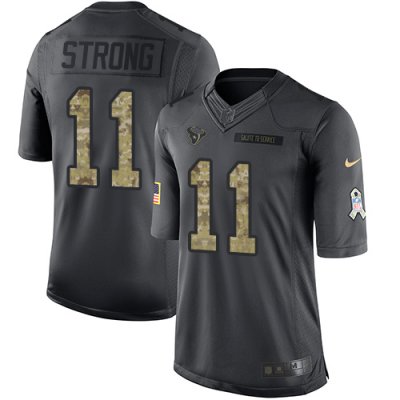 Jerseys Factory Cheap Nike Texans #11 Jaelen Strong Black Men's