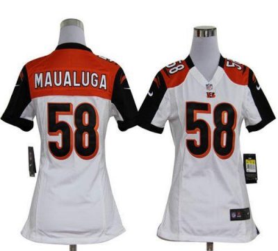 Jerseys Factory Cheap Nike Bengals #58 Rey Maualuga White Women'