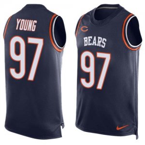 Jerseys Factory Cheap Nike Bears #97 Willie Young Navy Blue Team