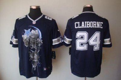 Jerseys Factory Cheap Nike Cowboys #24 Morris Claiborne Navy Blu