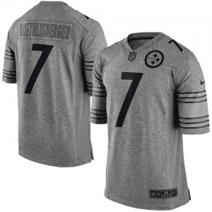 Jerseys Factory Cheap Nike Steelers #7 Ben Roethlisberger Gray M