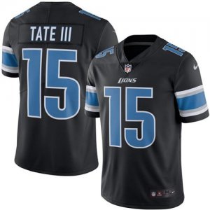 Jerseys Factory Cheap Nike Lions #15 Golden Tate III Black Men's