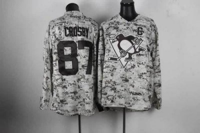 Jerseys Factory Cheap Penguins #87 Sidney Crosby Camo Embroidere