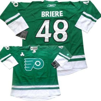 Jerseys Factory Cheap Flyers #48 Danny Briere Green St. Patty's
