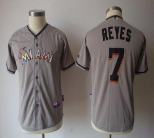 Jerseys Factory Cheap Marlins #7 Jose Reyes Grey Embroidered You