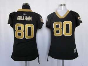 Jerseys Factory Cheap Saints #80 Jimmy Graham Black Women's Fiel