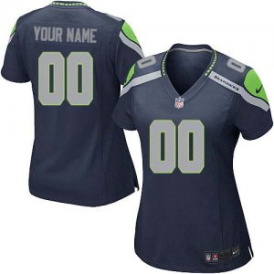 Jerseys Factory Cheap Nike Seattle Seahawks Customized Steel Blu