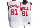 Jerseys Factory Cheap Bulls #91 Dennis Rodman Embroidered White