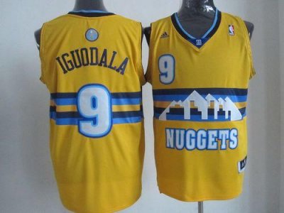 Jerseys Factory Cheap Nuggets #9 Andre Iguodala Yellow Alternate