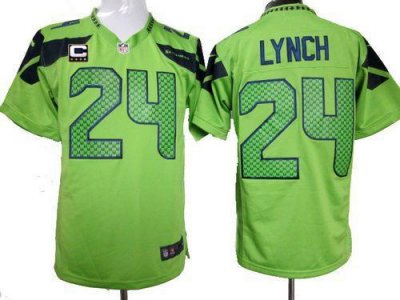 Jerseys Factory Cheap Nike Seahawks #24 Marshawn Lynch Green Alt