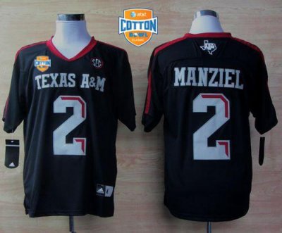 Jerseys Factory Cheap Aggies #2 Johnny Manziel Black Techfit SEC