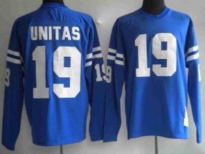 Jerseys Factory Cheap Mitchel & Ness Colts #19 Johnny Unitas Blu