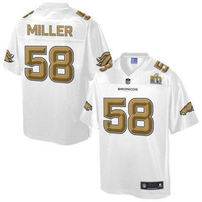 Jerseys Factory Cheap Nike Broncos #58 Von Miller White Men's NF