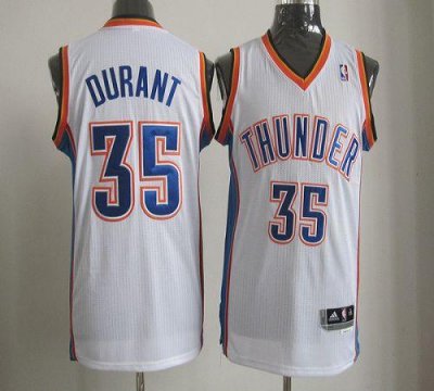 Jerseys Factory Cheap Thunder #35 Kevin Durant White Revolution