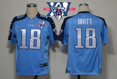 Jerseys Factory Cheap Nike Titans #18 Kenny Britt Light Blue Tea