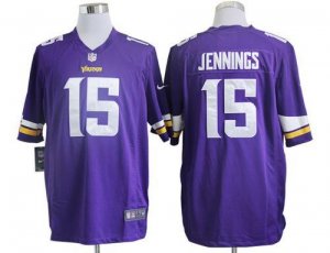 Jerseys Factory Cheap Nike Vikings #15 Greg Jennings Purple Team