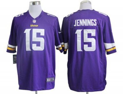 Jerseys Factory Cheap Nike Vikings #15 Greg Jennings Purple Team
