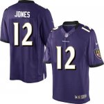 Jerseys Factory Cheap Nike Ravens #12 Jacoby Jones Purple Team C