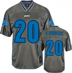 Jerseys Factory Cheap Nike Lions #20 Barry Sanders Grey Men's St