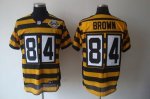 Jerseys Factory Cheap Nike Steelers #84 Antonio Brown Yellow/Bla