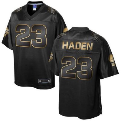 Jerseys Factory Cheap Nike Browns #23 Joe Haden Pro Line Black G