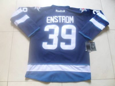 Jerseys Factory Cheap Jets #39 Tobias Enstrom Dark Blue Embroide