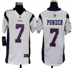 Jerseys Factory Cheap Nike Vikings #7 Christian Ponder White You