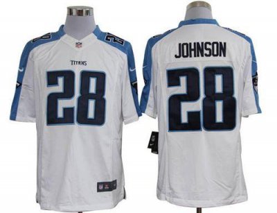 Jerseys Factory Cheap Nike Titans #28 Chris Johnson White Men's
