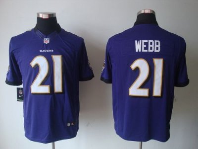 Jerseys Factory Cheap Nike Ravens #21 Lardarius Webb Purple Team