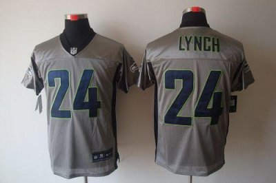 Jerseys Factory Cheap Nike Seahawks #24 Marshawn Lynch Grey Shad