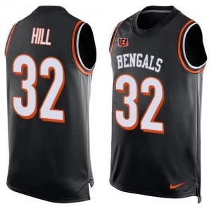 Jerseys Factory Cheap Nike Bengals #32 Jeremy Hill Black Team Co