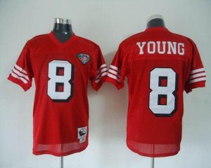 Jerseys Factory Cheap Mitchell And Ness 75TH 49ers #8 Steve Youn