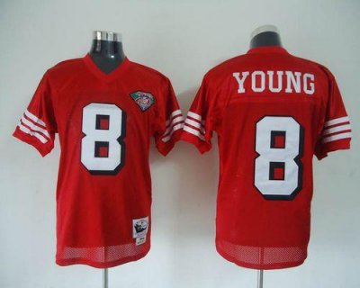 Jerseys Factory Cheap Mitchell And Ness 75TH 49ers #8 Steve Youn