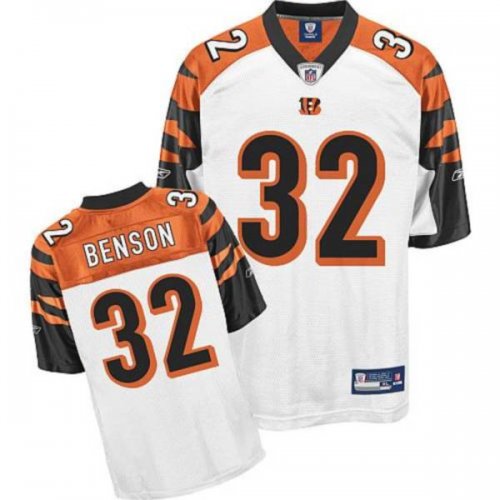 Jerseys Factory Cheap Bengals #32 Cedric Benson White Stitched N