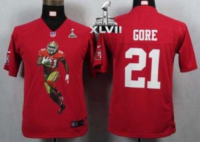 Jerseys Factory Cheap Nike 49ers #21 Frank Gore Red Team Color Y