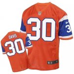 Jerseys Factory Cheap Nike Broncos #30 Terrell Davis Orange Thro