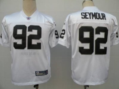 Jerseys Factory Cheap Raiders #92 Richard Seymour White Stitched