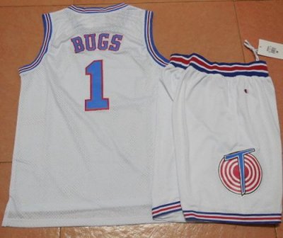 Jerseys Factory Cheap Space Jam Tune Squad #1 Bugs Bunny White M