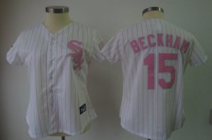 Jerseys Factory Cheap White Sox #15 Gordon Beckham White Pink St