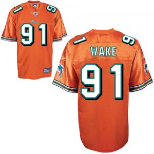 Jerseys Factory Cheap Dolphins #91 Cameron Wake Orange Stitched
