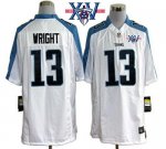 Jerseys Factory Cheap Nike Titans #13 Kendall Wright White With