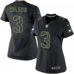 Jerseys Factory Cheap Nike Seahawks #3 Russell Wilson Black Impa