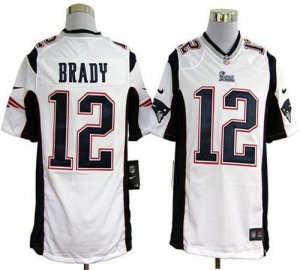 Jerseys Factory Cheap Nike Patriots #12 Tom Brady White Men's St