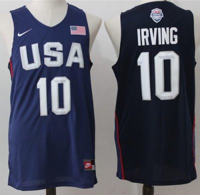 Jerseys Factory Cheap Nike Team USA #10 Kyrie Irving Navy Blue 2