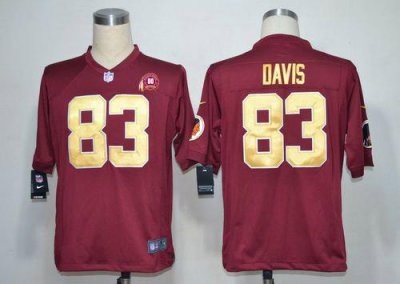 Jerseys Factory Cheap Nike Redskins #83 Fred Davis Burgundy Red