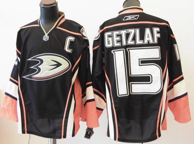 Jerseys Factory Cheap Ducks #15 Ryan Getzlaf Embroidered Black T
