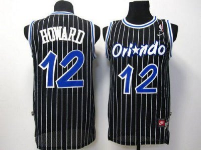Jerseys Factory Cheap Magic #12 Dwight Howard Black Throwback St