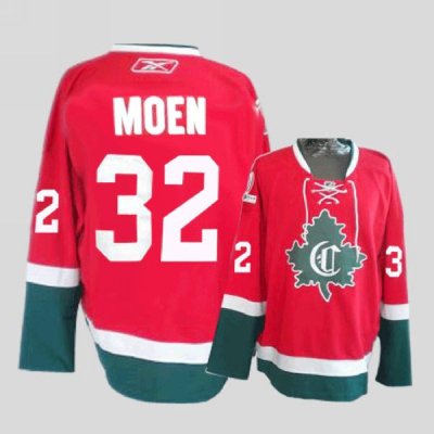 Jerseys Factory Cheap Canadiens #32 Travis Moen Embroidered Red